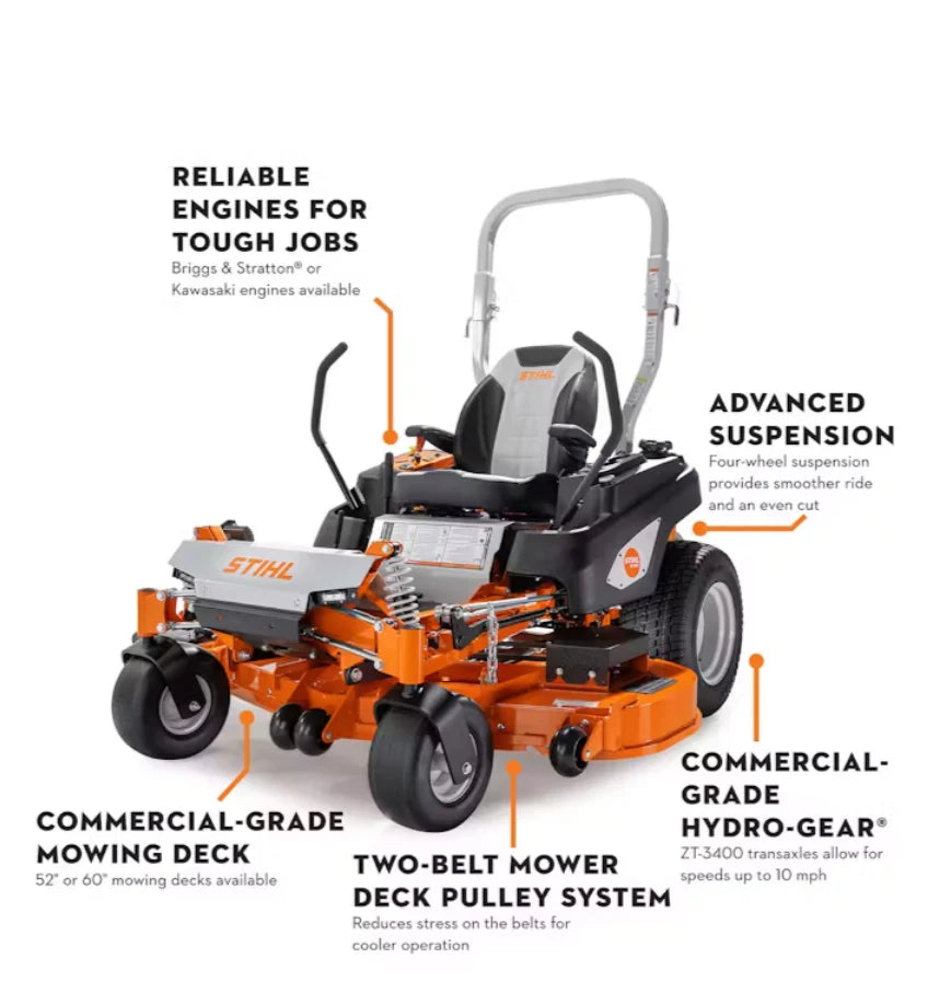 STIHL® RZ 560 K – 60" DECK ZERO-TURN LAWN MOWER PLUS FREE BG 50 OR FS56