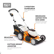 STIHL RMA 510 Promo Kit – Battery-Powered Self-Propelled Lawn Mower Bundle