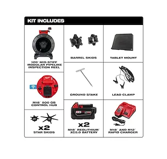 M18™ 120’ Mid-Stiff Modular Pipeline Inspection System