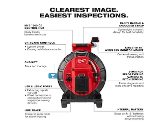 M18™ 120’ Mid-Stiff Modular Pipeline Inspection System