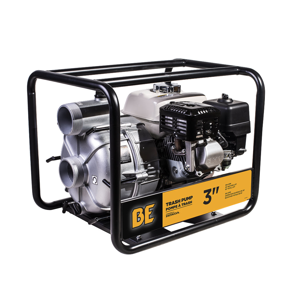 BE TP-3065HR Trash Pump,3" 196CC 264GPM