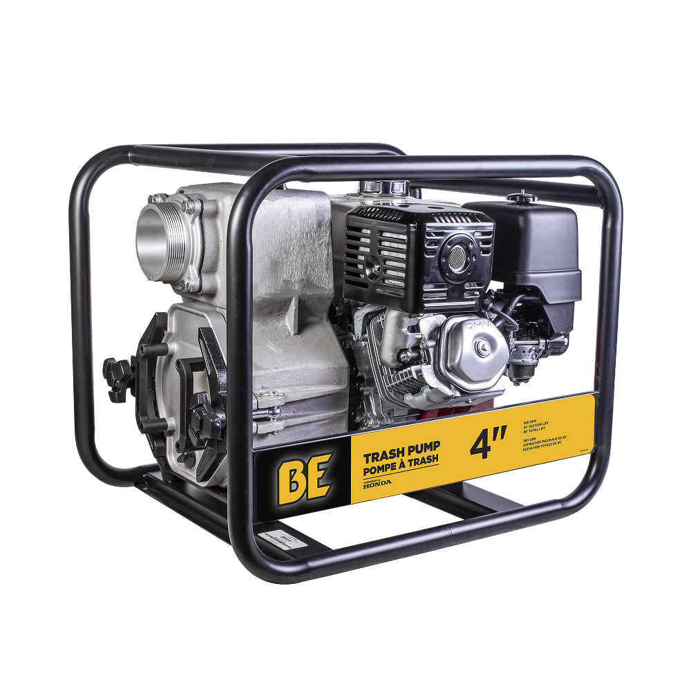 BE TP-4013HM Trash Pump,4" 389CC 580GPM