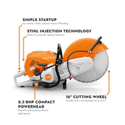 STIHL TS 910i Stihl Cutquik – 16” Professional Gas Cut-Off Saw (TS910i)