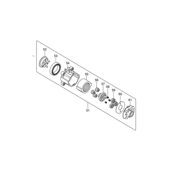 MAKITA 123935-9 - GEAR ASSEMBLY H DFT085F - Authentic OEM part