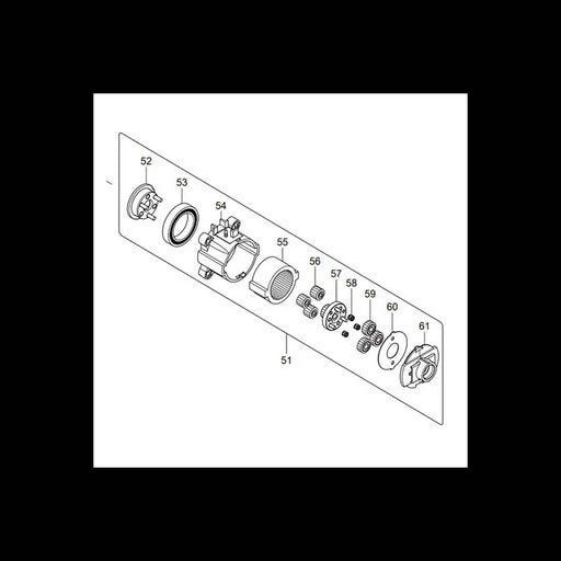 MAKITA 123935-9 - GEAR ASSEMBLY H DFT085F - Authentic OEM part