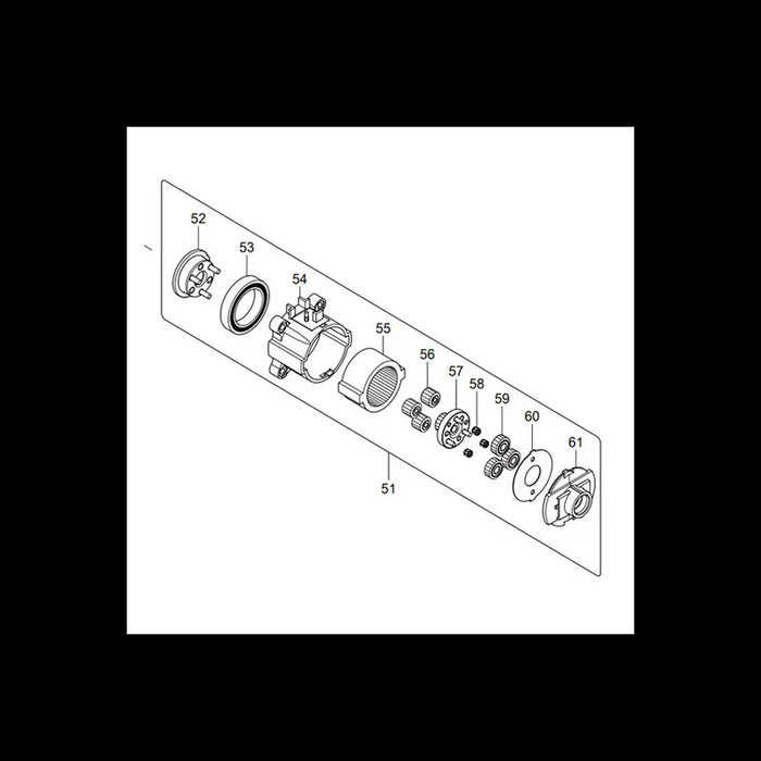 MAKITA 123935-9 - GEAR ASSEMBLY H DFT085F - Authentic OEM part