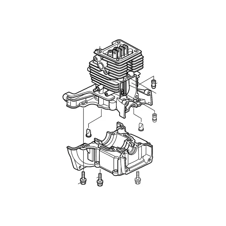 MAKITA 135373-3 - CYLINDER BLOCK SET MS-335.4C - Authentic OEM part