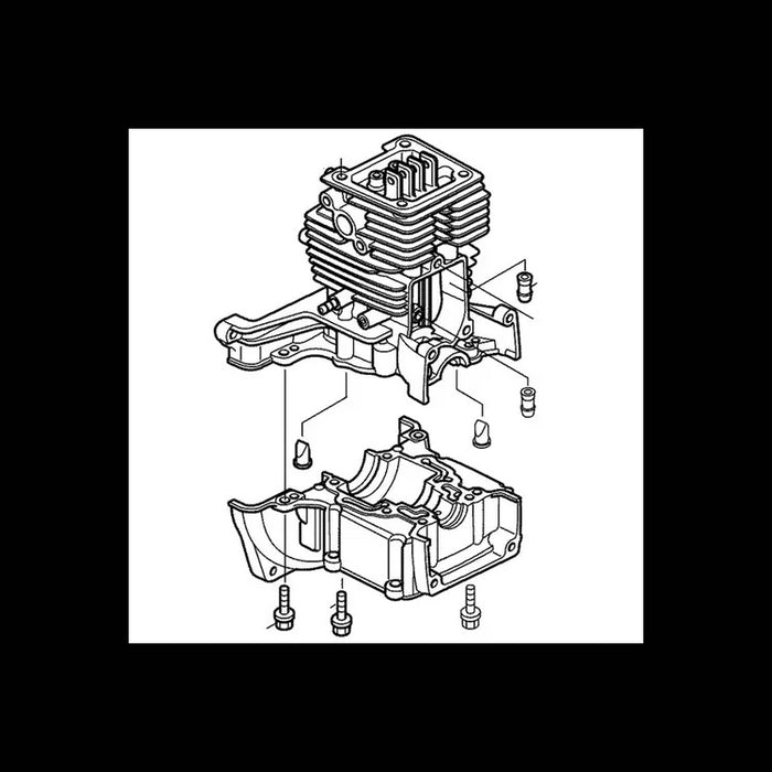 MAKITA 135373-3 - CYLINDER BLOCK SET MS-335.4C - Authentic OEM part