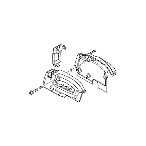 MAKITA 136023-3 - DUST BOX ASSEMBLY XSC03 - Authentic OEM part