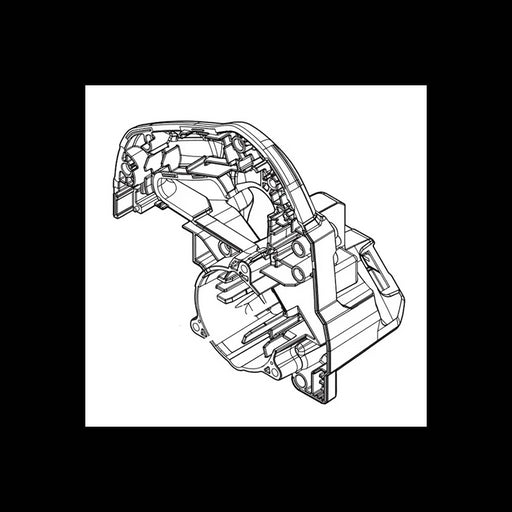 MAKITA 140C51-0 - MOTOR HOUSING COMPLETE XSH05 - Authentic OEM part