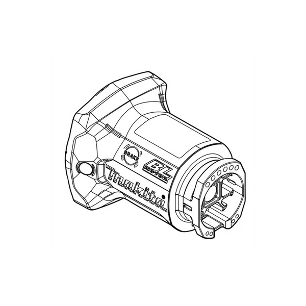 MAKITA 140F67-3 - MOTOR HOUSING COMPLETE XAG22 - Authentic OEM part