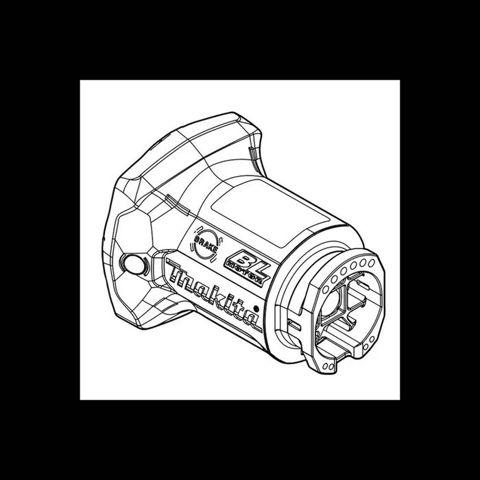 MAKITA 140F67-3 - MOTOR HOUSING COMPLETE XAG22 - Authentic OEM part