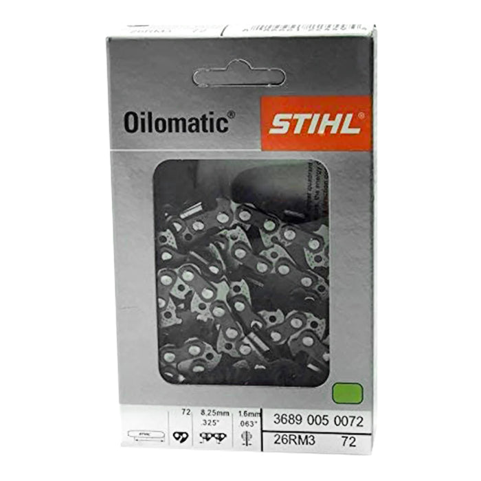Stihl 3689 005 0072 Chainsaw Chain 26RM3 72 2M Equipment